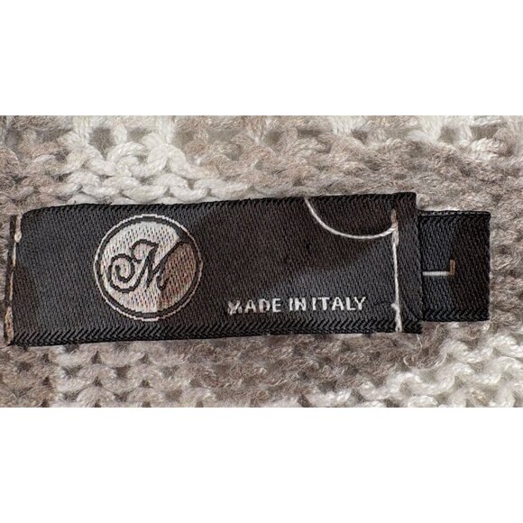 Mixed Pattern thin lightweight Knit Sweater Women's size Large Made In Italy - Picture 3 of 5